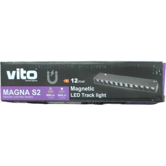 Faretto LED magnetico per illuminazione a binario 12W 960Lm 3000K luce calda EL1266 Vito
