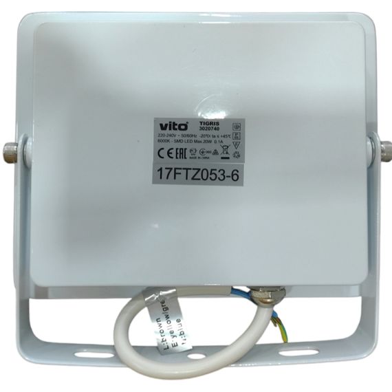 Faro LED SMD per esterni IP65 20W 2000lm 6000k luce fredda EL1539 Vito