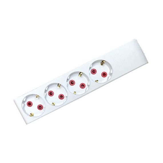 Multipresa Scuko senza cavo 4 posti bianca EL3047 Vito