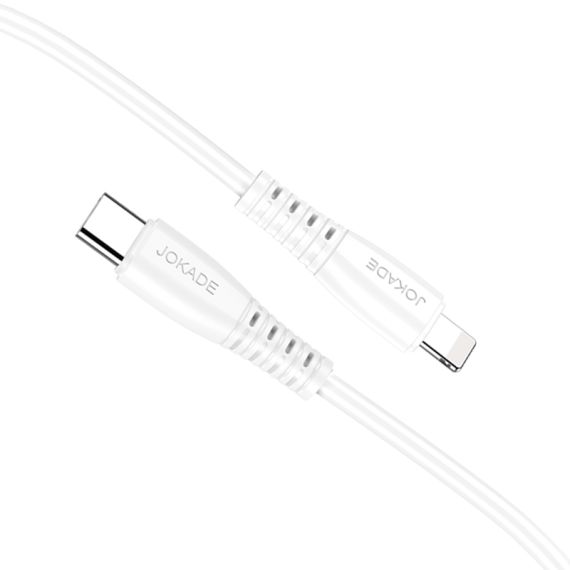 USB Type-C to Lightning charging and sync cable 1m White PD27W 5A JA043 F4145 Jokade