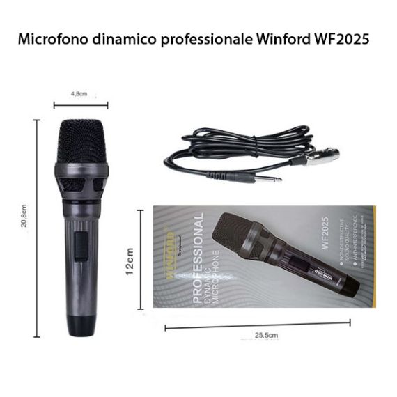 Microfono dinamico professionale Winford WF2025 MIC572 