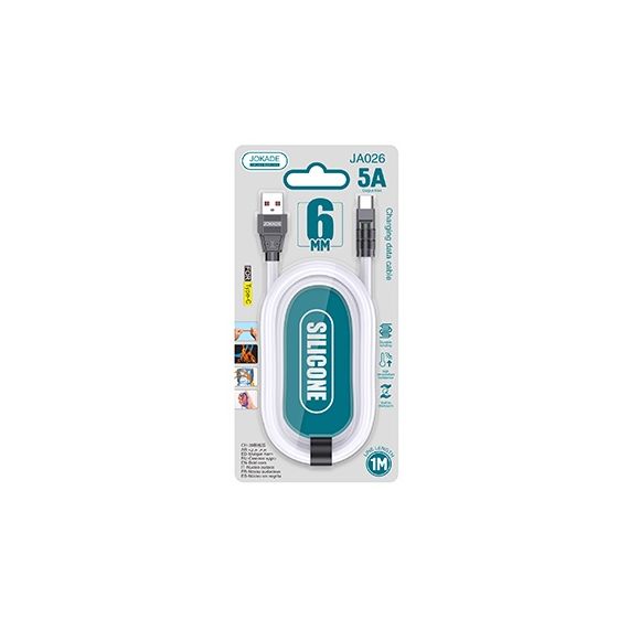 Cavo per ricarica USB Type-C bianco JA026 F4355 Jokade