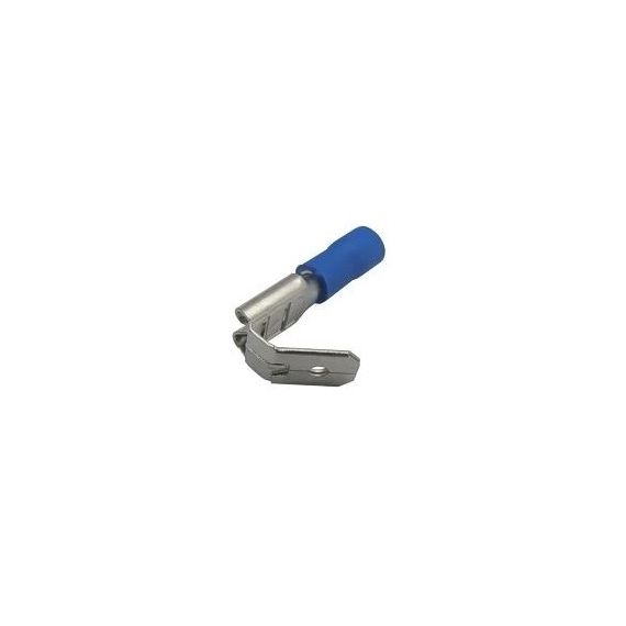 Connettore Faston doppio 6,3 mm blu per cavi 1,5-2,5 mm² confezione da 100 B2030 