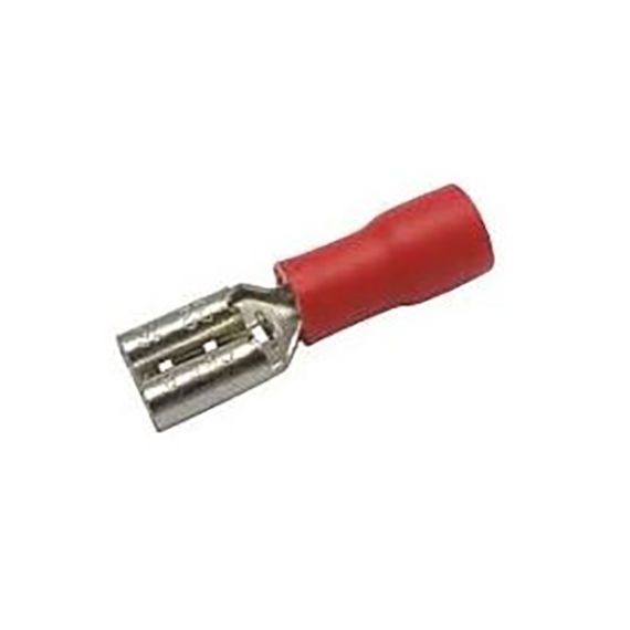 Insulated female faston connector 4.8 mm red – for 0.5–1.5 mm cables B8025 
