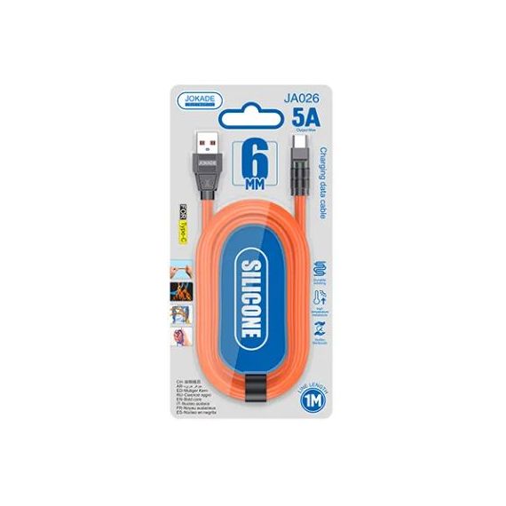 Cavo per ricarica USB Type-C arancione JA026 F4370 Jokade