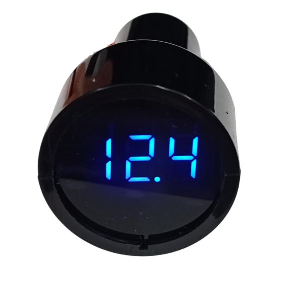 Cigarette lighter voltmeter 12-24V - Blue display T626 FATO