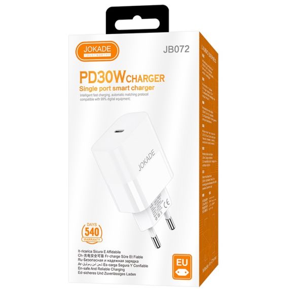 Caricabatterie PD30W USB-C bianco JB072 F4405 Jokade