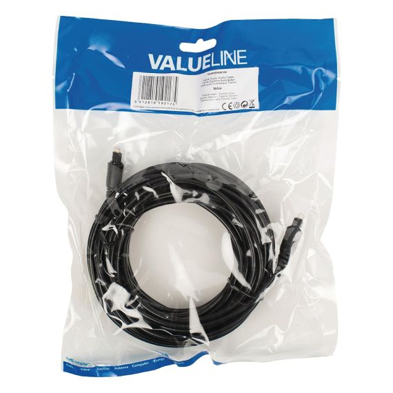 Cavo audio digitale ottico Toslink 10m maschio-maschio Valueline (nero) ND125 