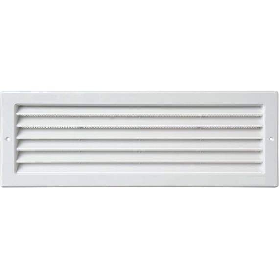 Griglia rettangolare da incasso in PP bianco 370×130mm E3038 Airgama