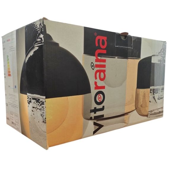 Lampadario 3D in vetro cromato 1xE27 K150 Vito