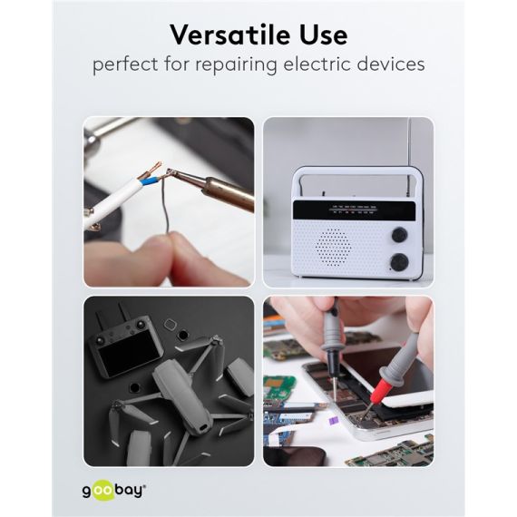 Tubetto stagno per saldatura senza piombo, ø 1,0 mm, 17 g F1708 Goobay