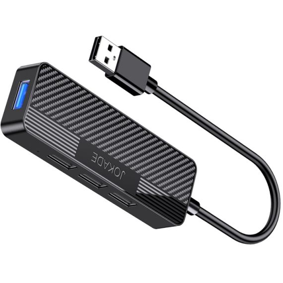 Adattatore hub USB 4 in 1 1xUSB 3.0 e 3xUSB 2.0 nero F4820 Jokade