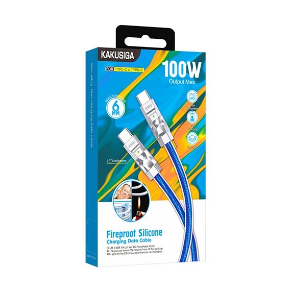Cavo per alimentazione e sincronizzazione Type-C 100W blu KSC-956 F4665 Kakusiga