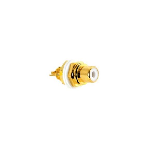 Conector RCA dorado Hembra del panel - Negro C1087 