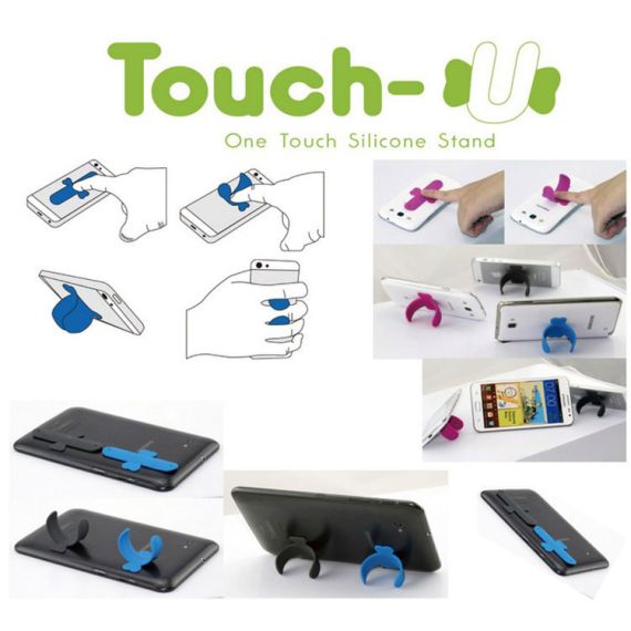 TOUCH-U - Support de smartphone en silicone - Jaune 92810 