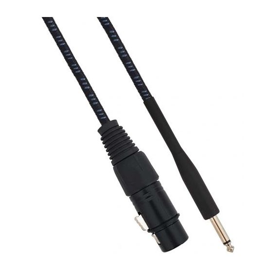 Cavo XLR Cannon femmina a Jack 6.35 maschio 3 metri Mono - Nero/Blu SP034 