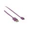 1m purple flat microUSB sync and charging cable WB606 