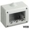 Caja 3 módulos blanca 10x8cm compatible con Living International EL2298 