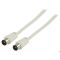 Coaxial Cable 90 dB Coaxial Male-Male 25m white ND2207 Valueline