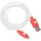 Cavo di ricarica e sincronizzazione USB Lightning luminoso rosso 1m WB1014 