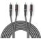 C&acirc;ble Audio St&eacute;r&eacute;o RCA M&acirc;le 2x Plaqu&eacute; Nickel Nedis 5m ND1468 Nedis