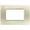 Placca in tecnopolimero 4 posti color champagne compatibile Living International EL2247 