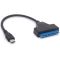 Adattatore USB type C ad SATA 7+15 pin maschio WB1495 