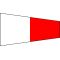 Dreieckige Flagge für nautische Signalisierung, Interrogativ, 340 x 100 x 30 cm A9226 