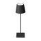 Rechargeable 3W dimmable LED table lamp in black metal EL3936 