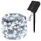 Striscia LED luce fredda in filo di rame 10m 100 led con pannello solare WB249 