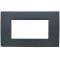 Living International compatible 4-place anthracite Soft Touch plate EL2620 