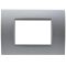 Living International compatible 3-place silver Soft Touch plate EL2444 