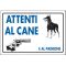 Cartello segnaletico "Attenti al cane e al padrone" 30x20cm WB1908 