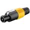 Connettore speakon 4 poli giallo E9055 