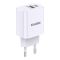 Caricatore rapido USB-C 20W + USB-A 18W bianco doppia porta KSC-924 F4630 Kakusiga