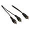 Cable de audio RCA macho - 2x RCA macho 5.00 m negro CA407 Valueline