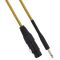 XLR female Cannon cable to Jack 6.35 male 1.5 meters Mono - Yellow / Brown SP042 