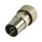 Silver Metal Female Coaxial Connector ND2445 Valueline