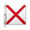 Nautische Signalflagge "V" 60x50 cm FLAG125 