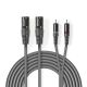 Cavo Audio XLR 2x Maschio a 3 Pin XLR 2x Maschio RCA 3m Grigio ND3270 Nedis