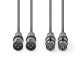 2x 3-poliger Stecker - 2x 3-polige Buchse, symmetrisches XLR-Audiokabel, 5 m ND8055 Nedis