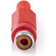 Connettore RCA femmina rosso confezione da 25 pezzi ND2030 Nedis