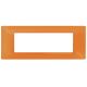 Placca in tecnopolimero 7 posti color arancione compatibile Vimar Plana EL1296 