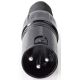 Conector XLR macho de 3 pines Niquelado Negro ND4894 Nedis