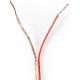 Cavo per Altoparlante | 2x 0,75 mm2 | 15,0 m | Avvolgibile | Trasparente ND2190 Nedis