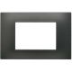 Placca 3 posti testa di moro Soft Touch compatibile Vimar Plana EL3107 