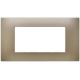 Placca 4 posti champagne  Soft Touch compatibile Vimar Plana EL3250 