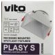 Supporto quadrato per faretto GU10 da incasso 83x83mm bianco EL026 Vito