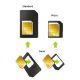 Standard Nano SIM / micro-SIM / SIM adapter - Black H115 