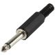 Mono-Stecker 6,35 mm PVC-Stecker Schwarz ND1075 Valueline